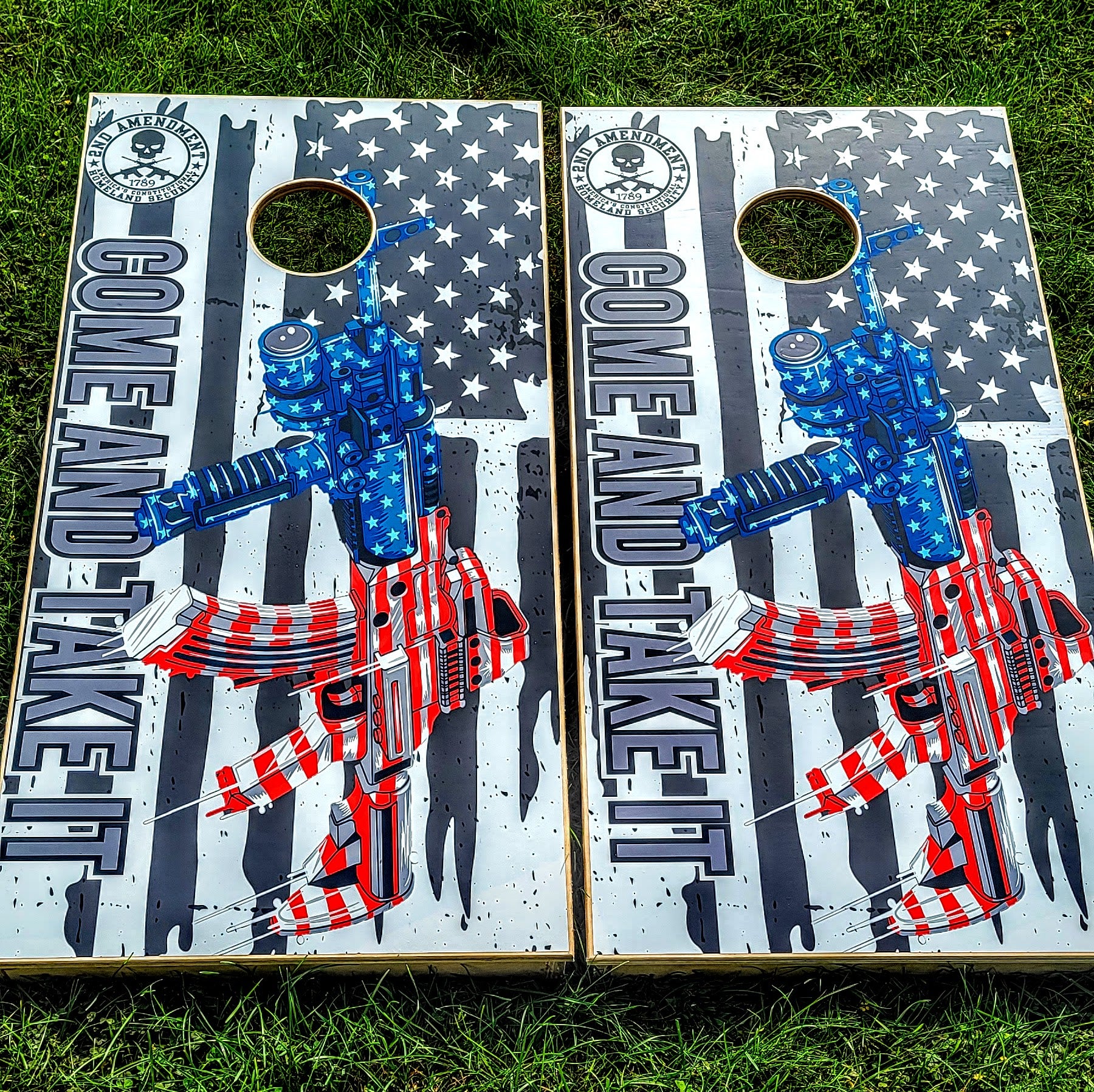 Second Amendment American Flag 4 in 1 Can Koozie